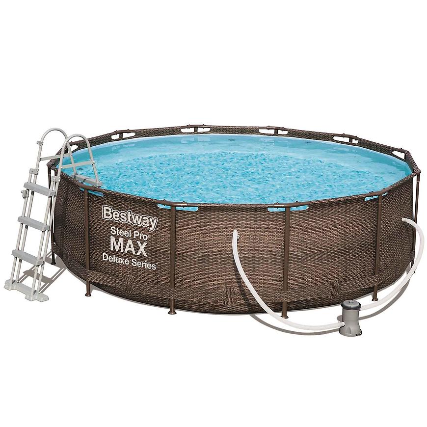Bazén STEEL PRO MAX - vzor ratan 3.66 x 1.00 m s filtrací