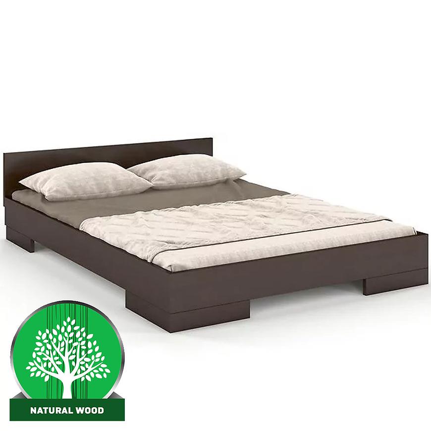 Dřevěná buková postel Skandica Spectrum Nízký 140x200 Palisandr Baumax