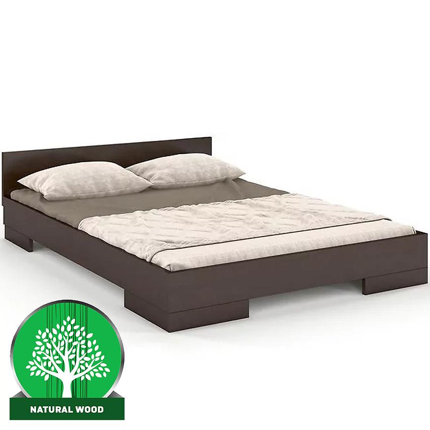 Dřevěná buková postel Skandica Spectrum Nízký 200x200 Palisandr Baumax