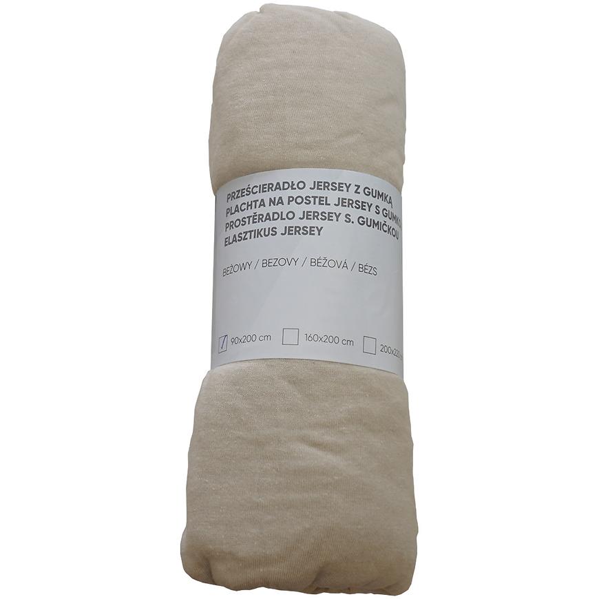 Jersey prostěradlo s gumičkou béžový 160X200 Baumax