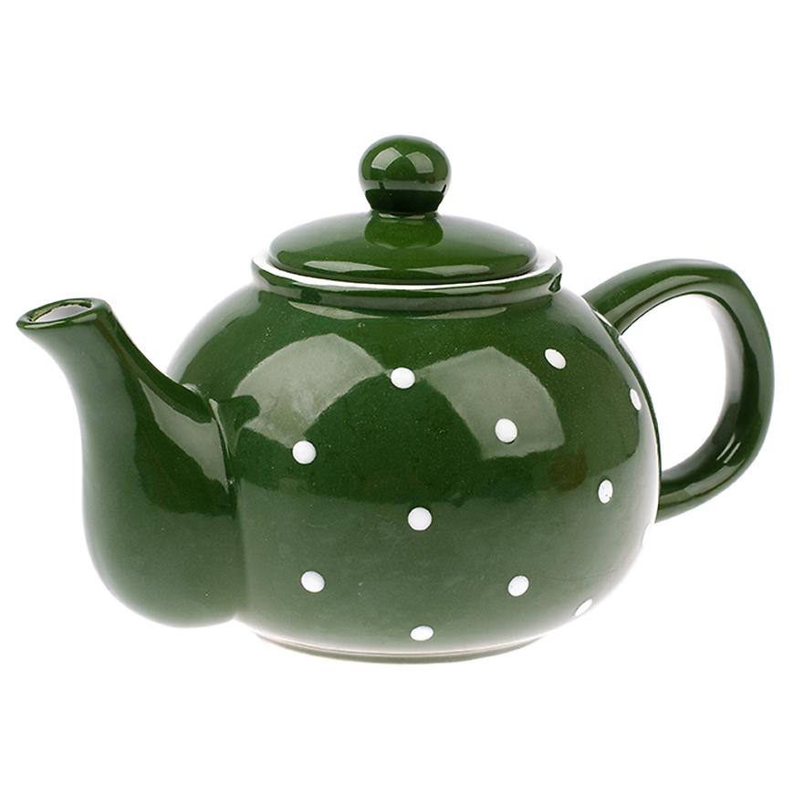 Keramická čajová konvička s puntíky 1l zelená KK191017 Baumax