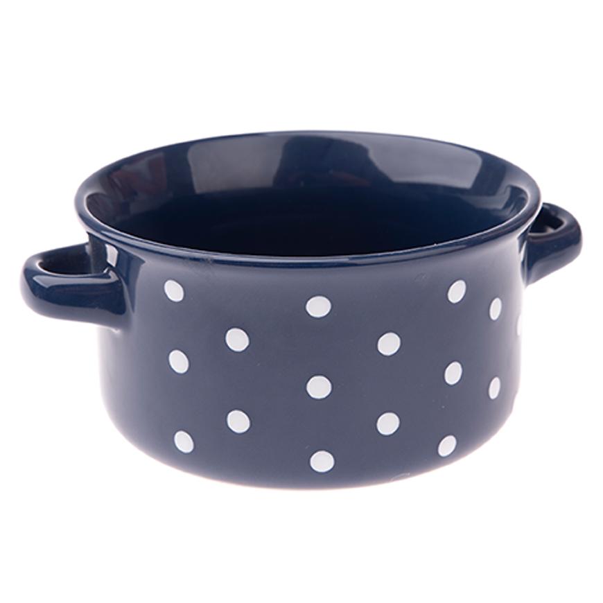 Keramická miska s puntíky 560ml modrá KK4121 Baumax