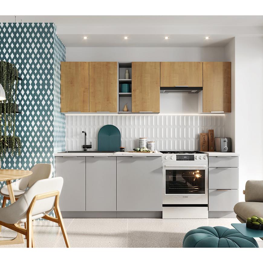 Kuchyňská Linka Emma 180/240 Dub Burlington/Šedá Plat Baumax