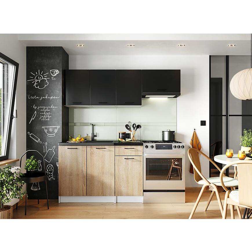 Kuchyňská Linka Tanya 120/180 Černá Mat/Dub Sonoma Zb Baumax