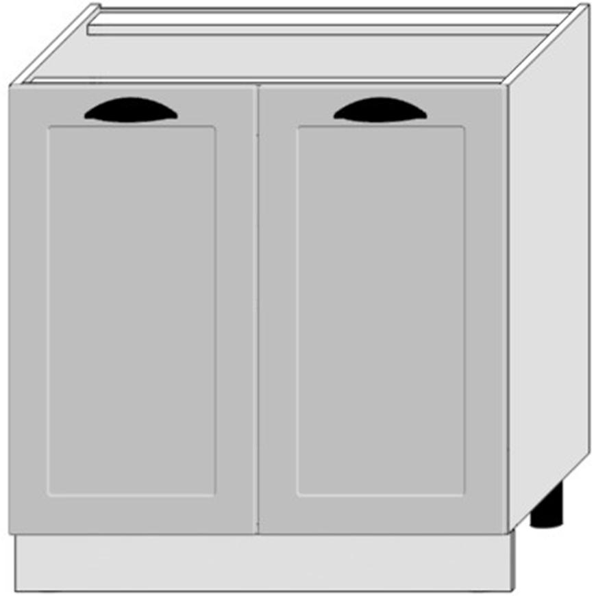 Kuchyňská Skříňka Adele D80 Šedá Mat/Bílý Baumax