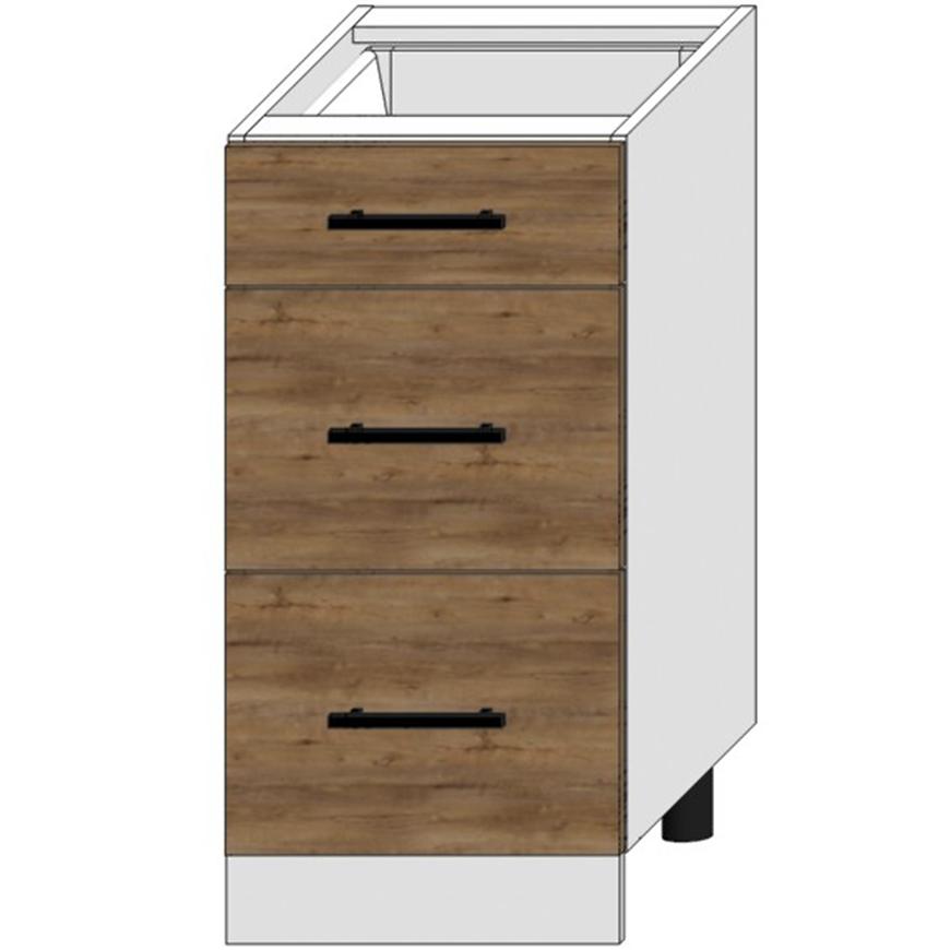 Kuchyňská Skříňka Bono D40s/3 dub lefkas/bílá Baumax