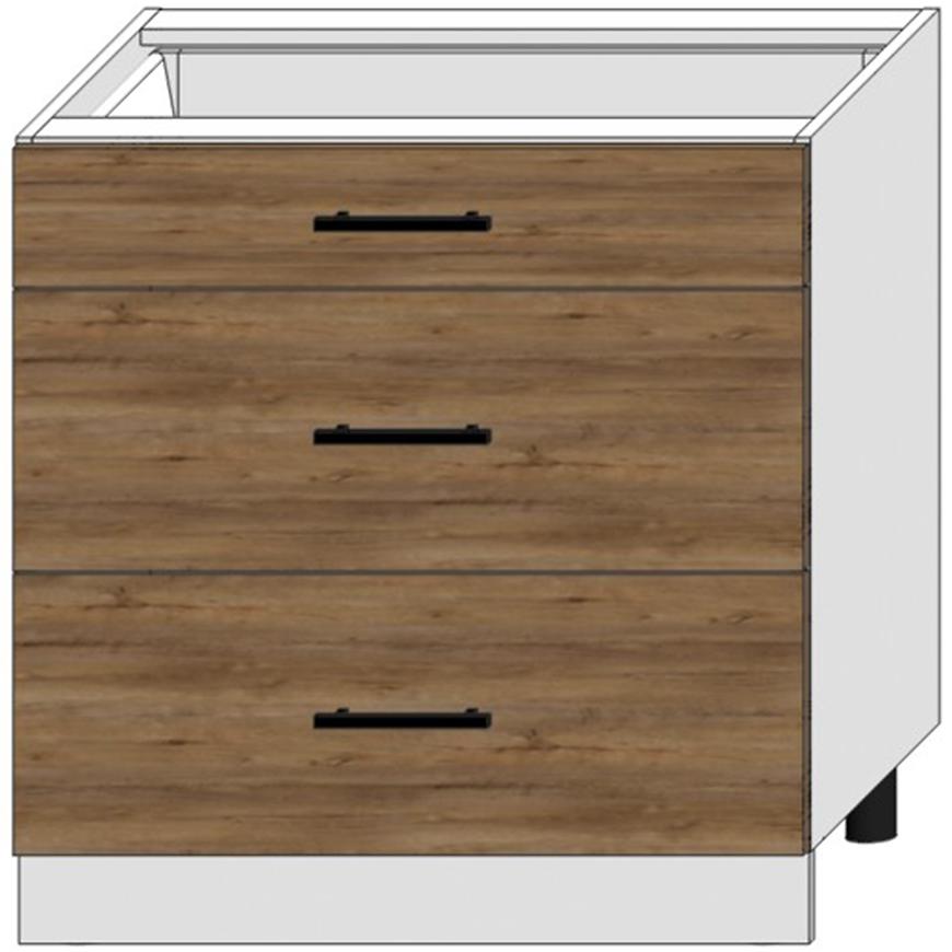 Kuchyňská Skříňka Bono D80s/3 Dub Lefkas/Bílý Baumax