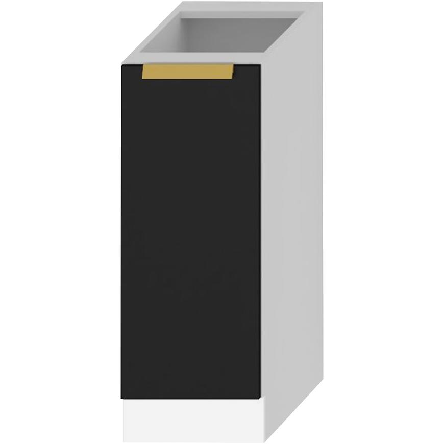 Kuchyňská Skříňka Denis D30 Cargo + Koš černá mat continental/bílá Baumax