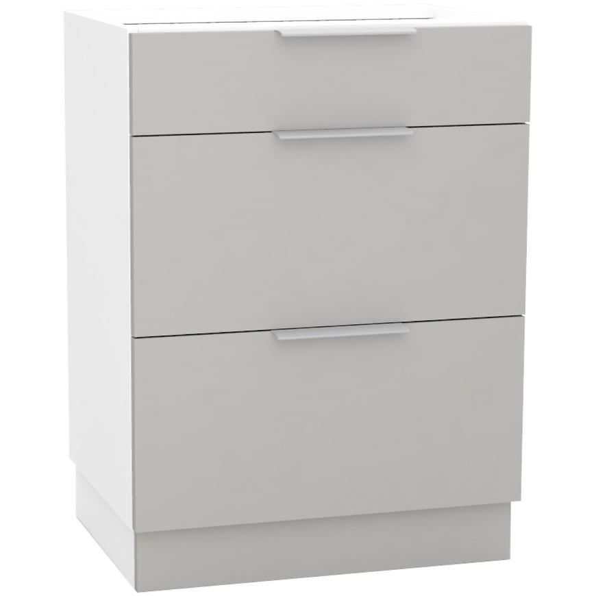 Kuchyňská Skříňka Emma D60 S/3 Šedá Platina Bb Baumax