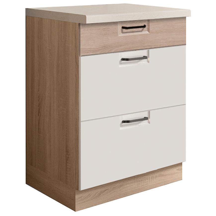 Kuchyňská Skříňka Favorit 10D Sonoma/White/Sonoma Baumax