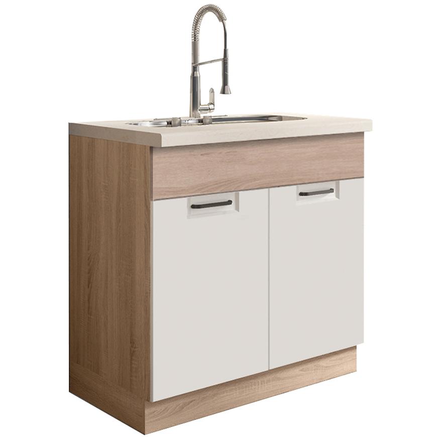 Kuchyňská Skříňka Favorit 12D Sonoma/White/Sonoma Baumax