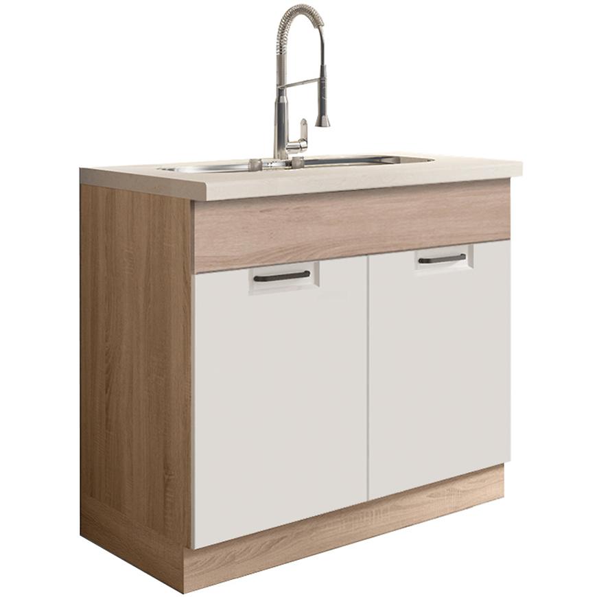 Kuchyňská Skříňka Favorit 13D Sonoma/White/Sonoma Baumax