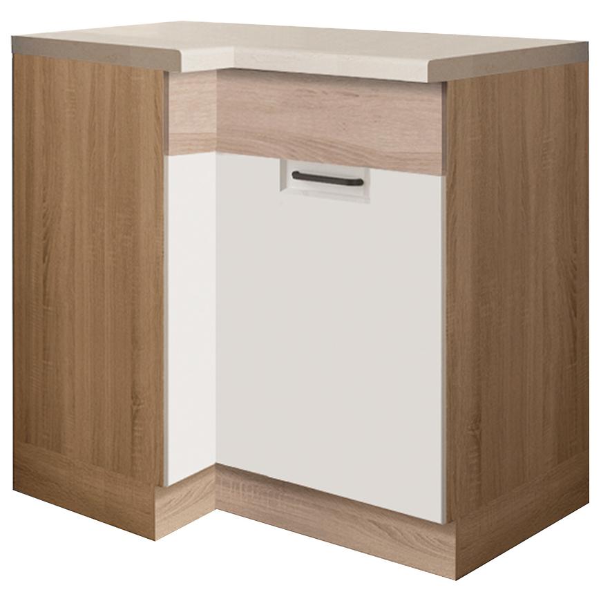 Kuchyňská Skříňka Favorit 14D pravá Sonoma/White/Sonoma Baumax