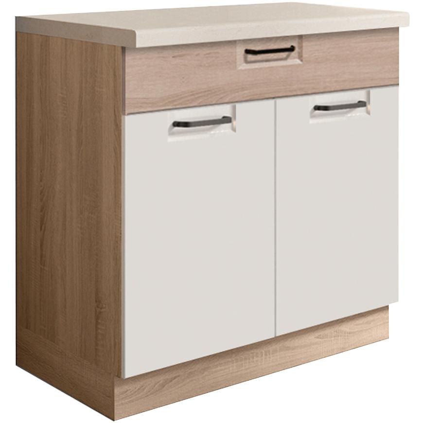 Kuchyňská Skříňka Favorit 6D Sonoma/White/Sonoma Baumax