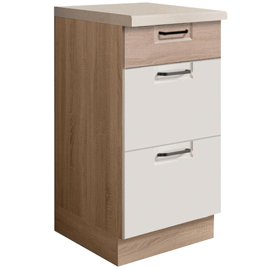 Kuchyňská Skříňka Favorit 8D Sonoma/White/Sonoma Baumax