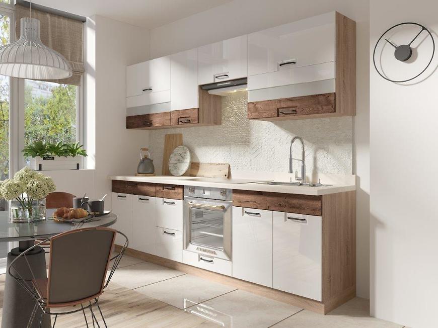 Kuchyňská linka Favorit 260 C Plus s pracovní deskou Sonoma/White/Ribbeck Baumax