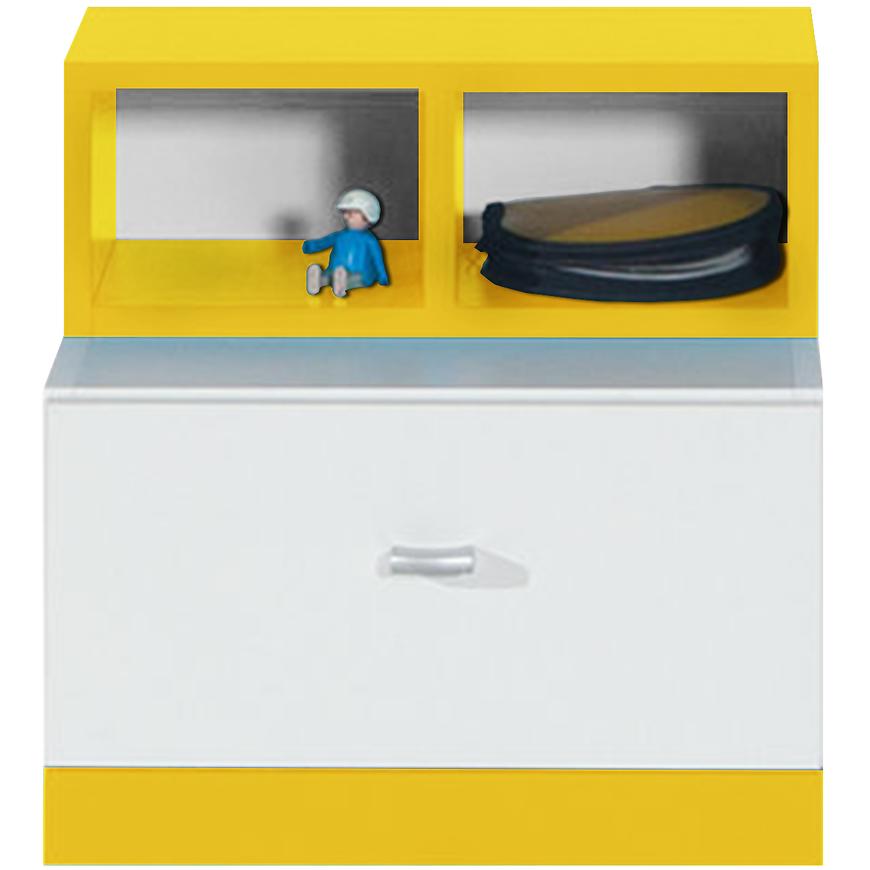 Noční stolek Mobi MO-17 bílá / žlutá Baumax