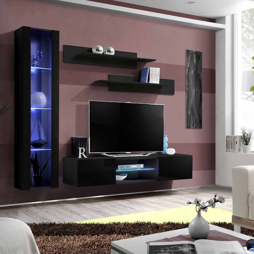 Obývací Stěna Fly R+Sklo Černá Zz Fy R2 Baumax