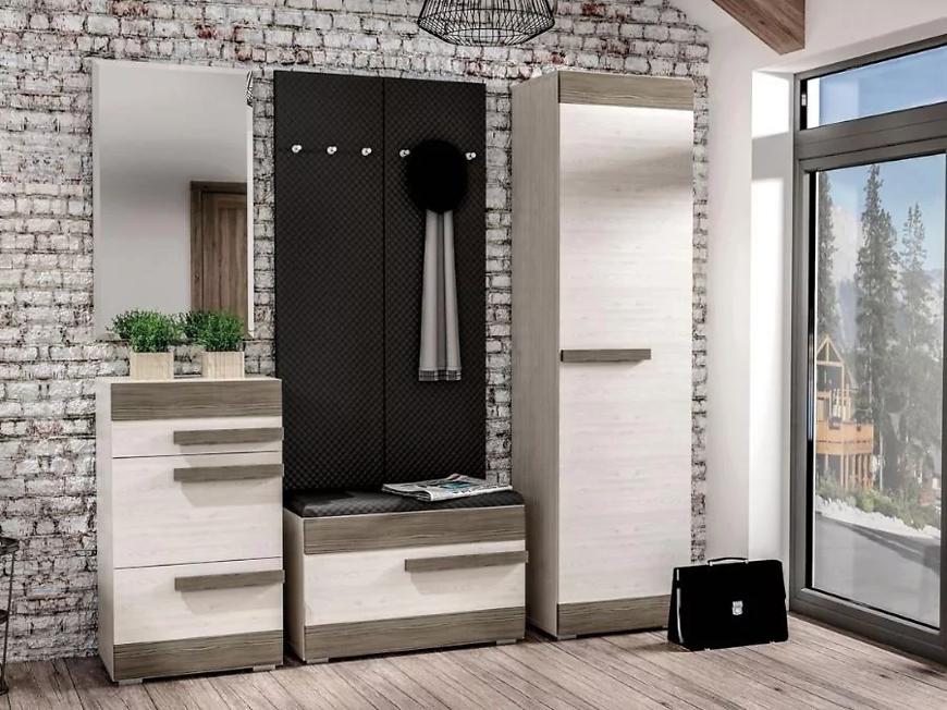 Předsíňová Stěna Blanco II Borovice Sněžná/New Grey Baumax