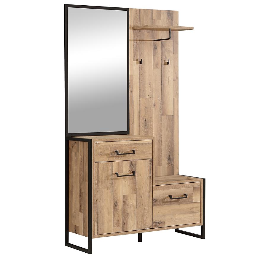 Předsíňová Stěna HUD beton/dub Štípaný Baumax