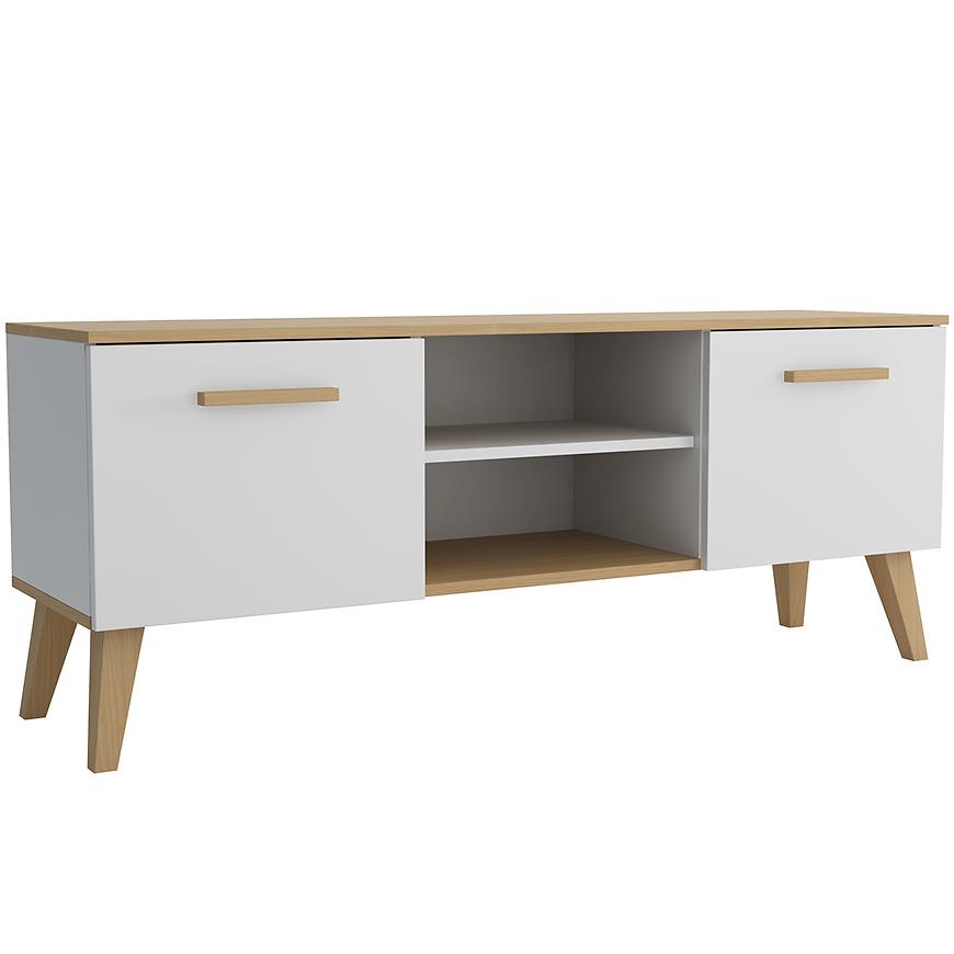 RTV Dita Bílá/Oak Sonoma Baumax