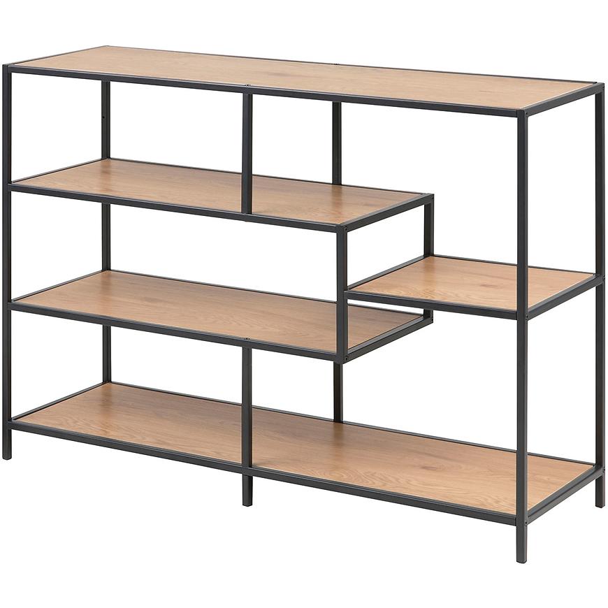 Regál Seaford divoký dub/černý mat 3 police 91153 Baumax