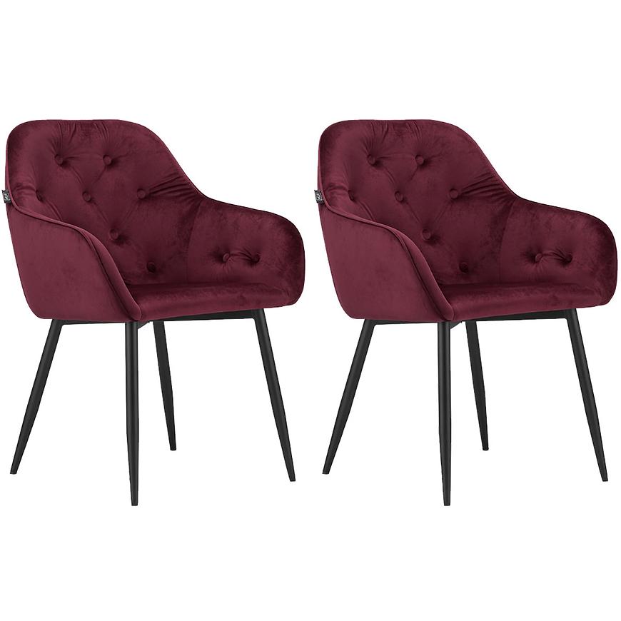 Set 2 Židlí Forio Borno/Nohy Černé 8391 Baumax