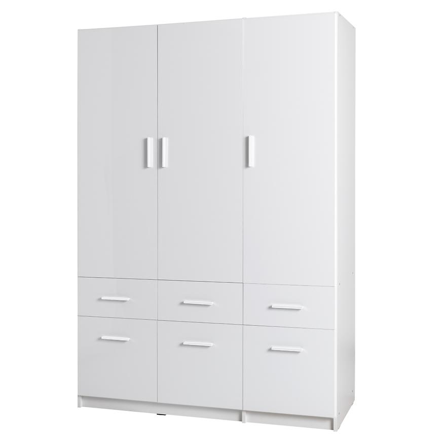 Skříň Alpin 4 3D+zásuvky alpská bílá Baumax