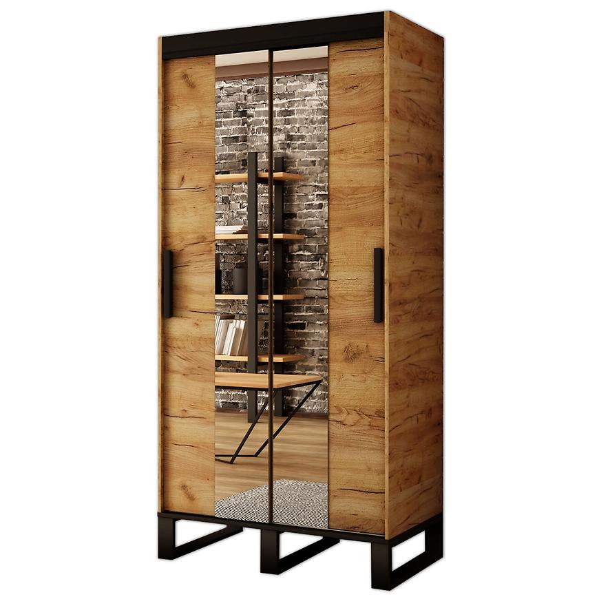 Skříň Loft T1 150 dub craft zlatý Baumax