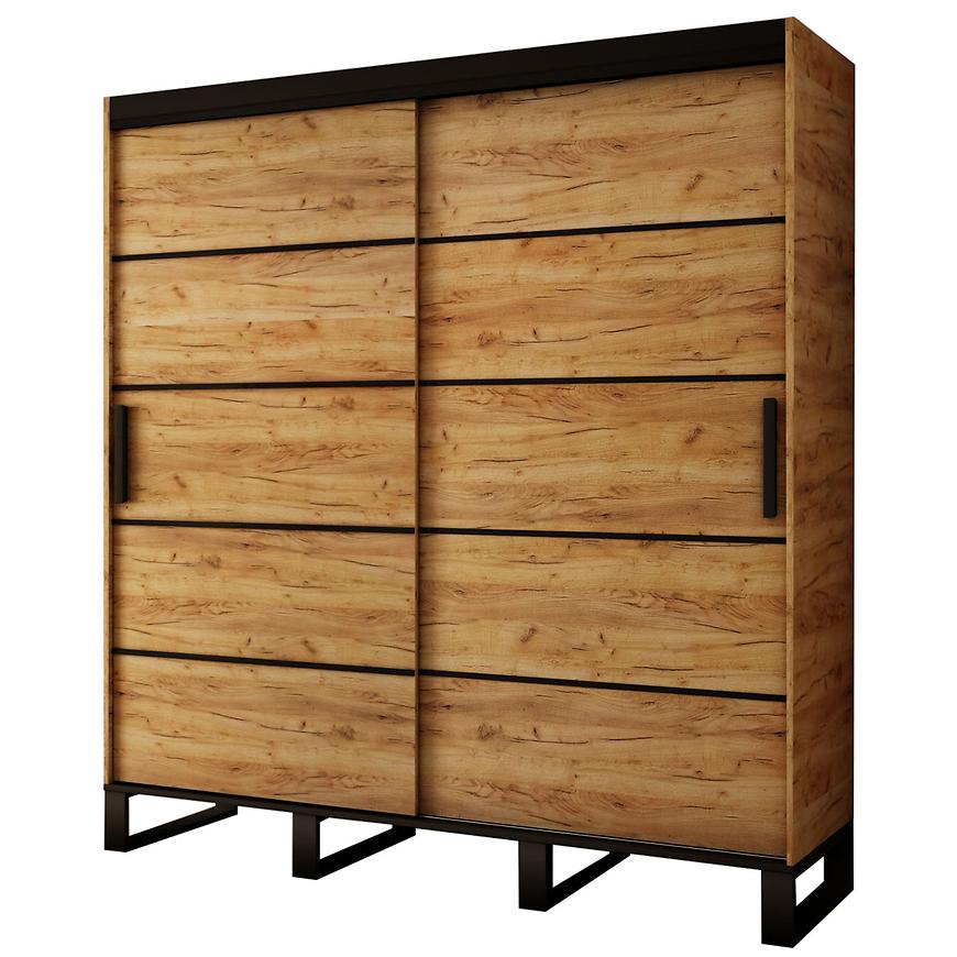 Skříň Loft V1 200 dub craft zlatý Baumax