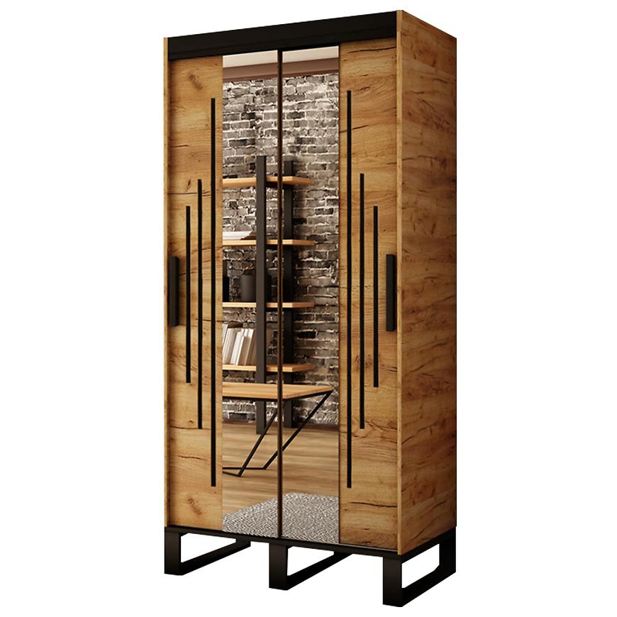 Skříň Loft Y1 150 dub craft zlatý Baumax