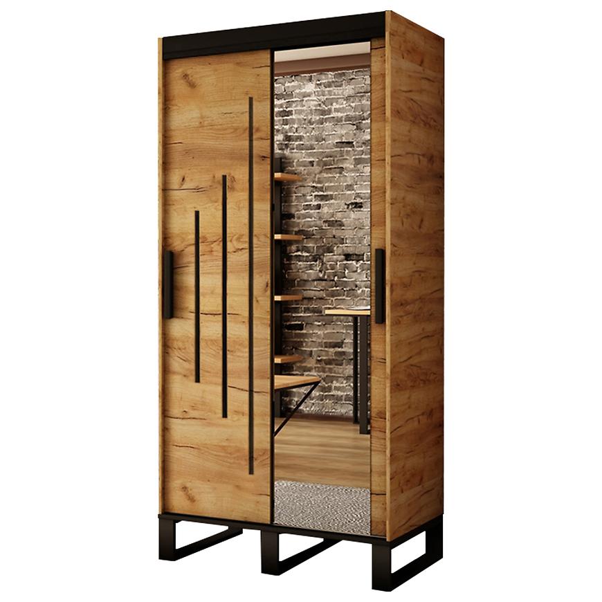 Skříň Loft Y2 150 dub craft zlatý Baumax