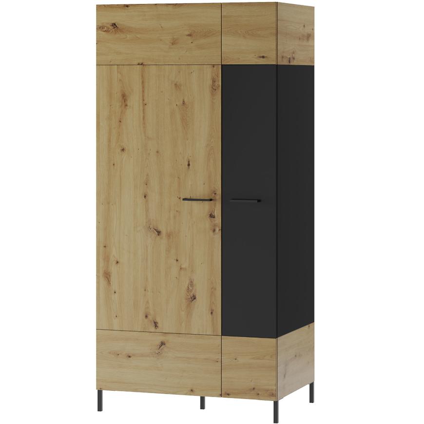 Skříň Lucas 70 artisan/černy mat Baumax