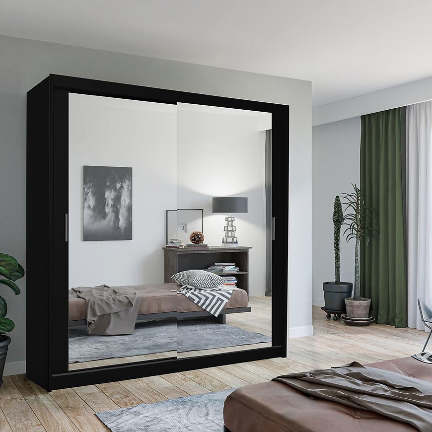 Skříň Lux 203 černý+2 x zrcadlo Baumax