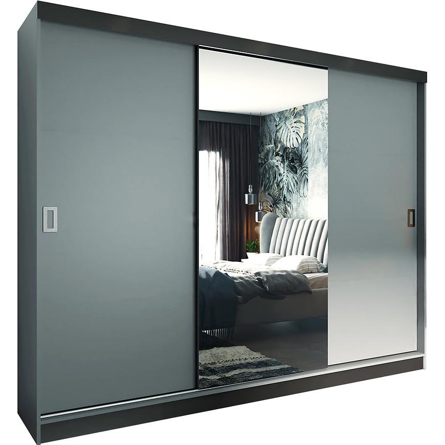 Skříň Retro 1 200 Zrcadlo Grafit/Černá Mat Baumax