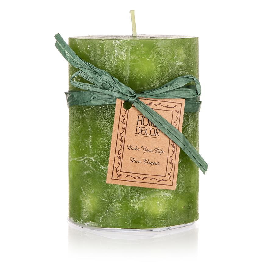 Svíčka 6.8x9.5cm zelená 64395007