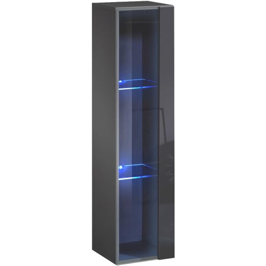 Vitrína závesná Switch WW2 grafitová +LED Baumax