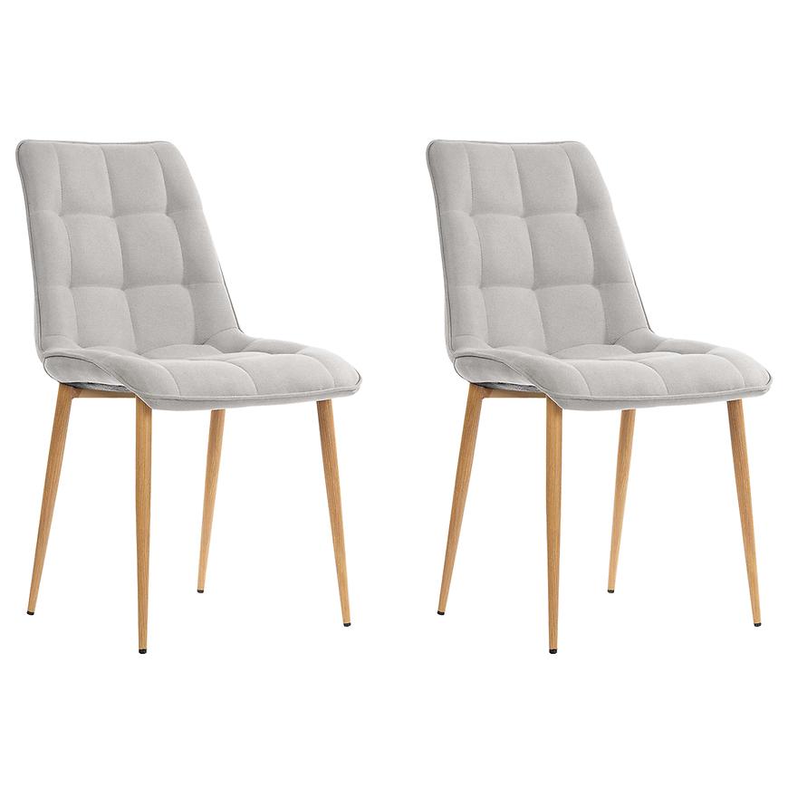 Židle Marco stříbrný/ Noha Dub - 2 ks - 2 ks Baumax