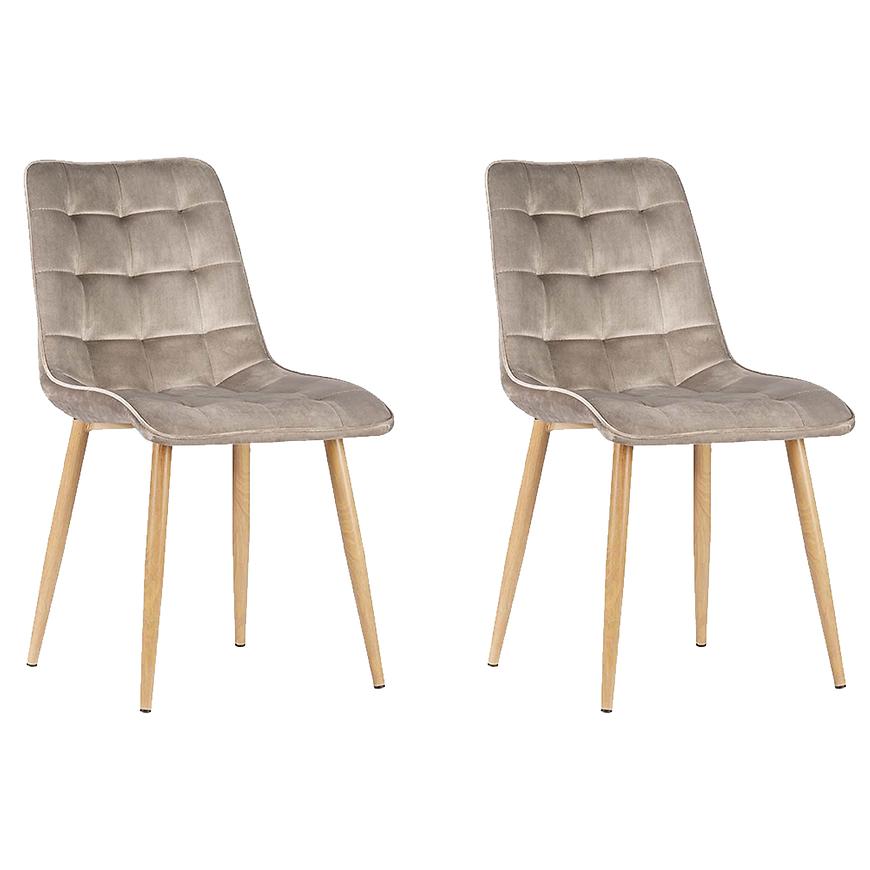 Židle Moli Béžový/ Noha Dub - 2 ks - 2 ks Baumax