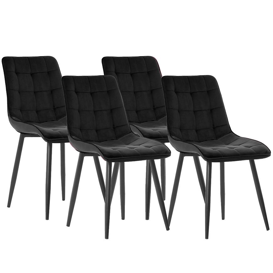 Židle Moli Černá/ Noha Černá - 4 ks Baumax