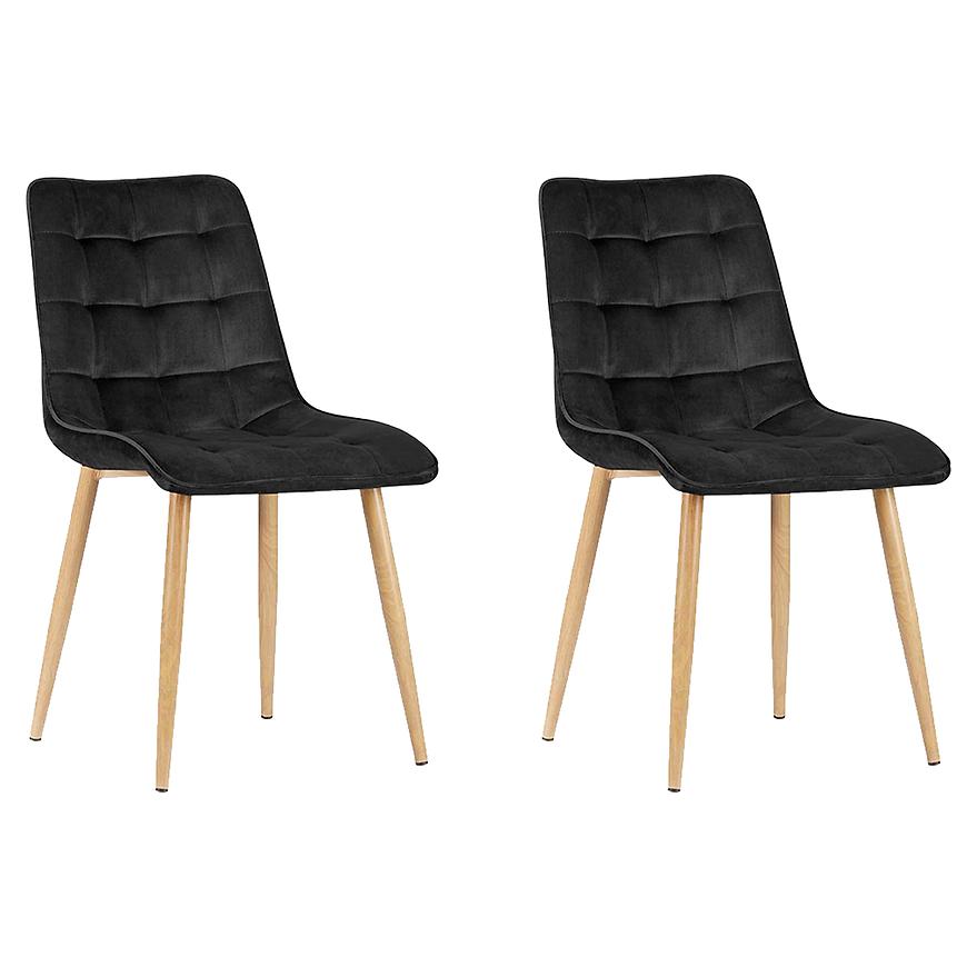 Židle Moli Černá/ Noha Dub - 2 ks - 2 ks Baumax