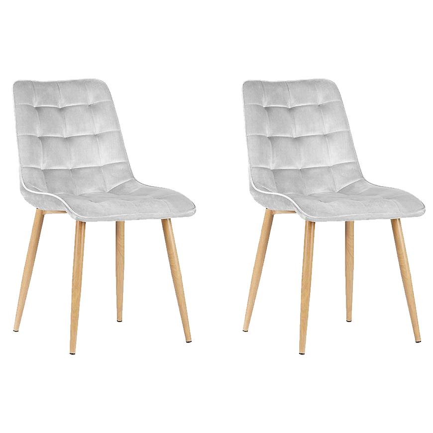 Židle Moli stříbrný/ Noha Dub - 2 ks - 2 ks Baumax