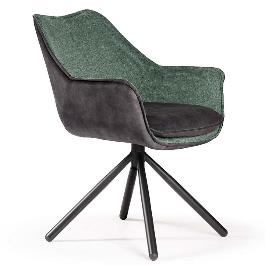Židle Montreal Zelená+Šedá / Noha Černá Baumax
