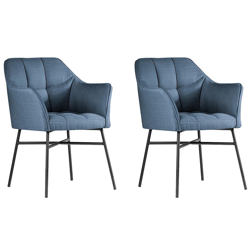 Židle Rimini Denim/ Noha Černá - 2 ks Baumax