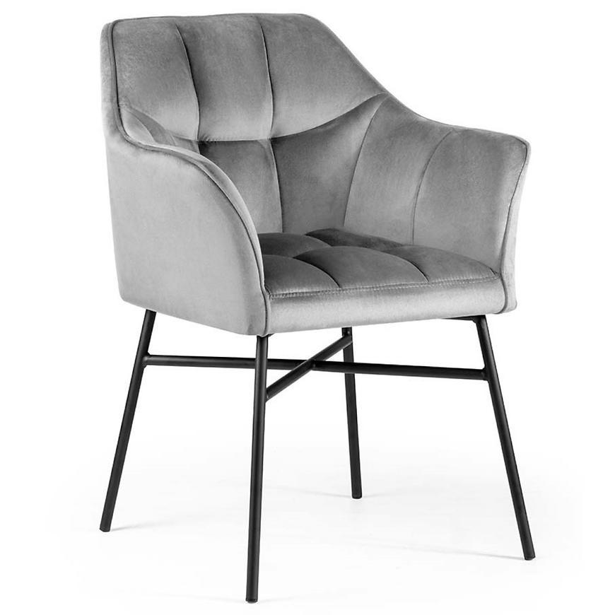 Židle Rimini Velvet - Tmavě šedá/ Noha Černá Baumax