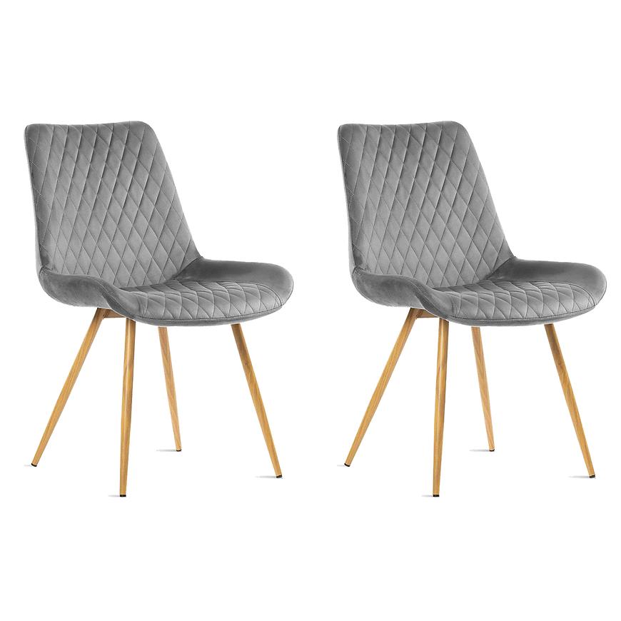 Židle Sandiego Šedá/ Noha Dub - 2 ks - 2 ks Baumax