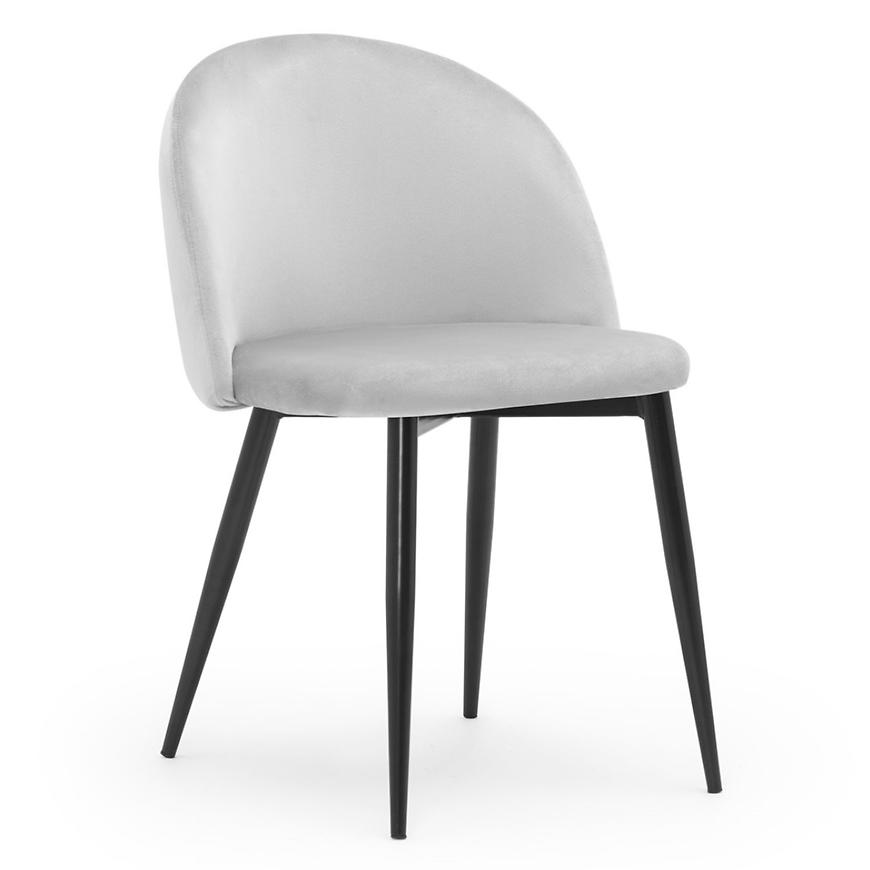 Židle Song Aksamit Šedá/ Noha Černá Baumax