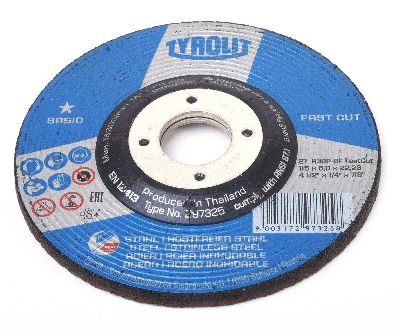 Kotouč brusný ocel/nerez Tyrolit - 115x6mm