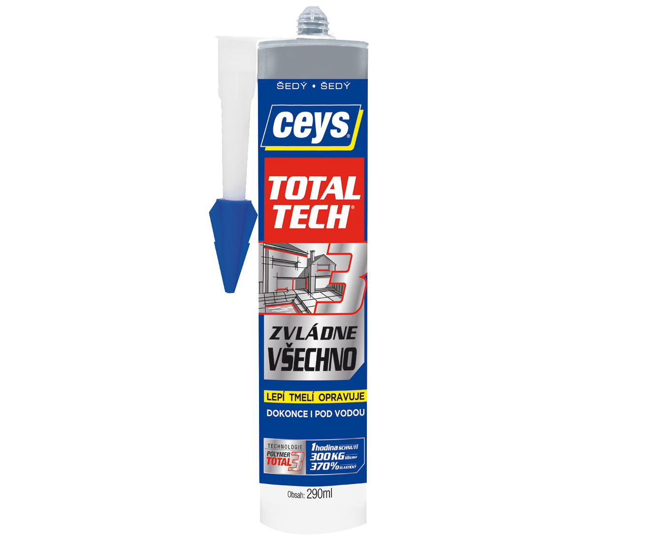 Lepidlo Ceys Total Tech - 290ml šedé