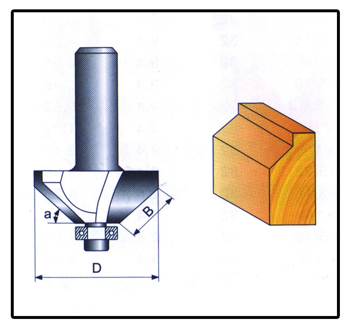 Fréza tvarová do dřeva F15 - 8x15